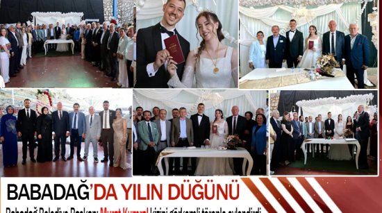 Babadağ Belediye Başkanı Murat Kumral kızını görkemli törenle evlendirdi