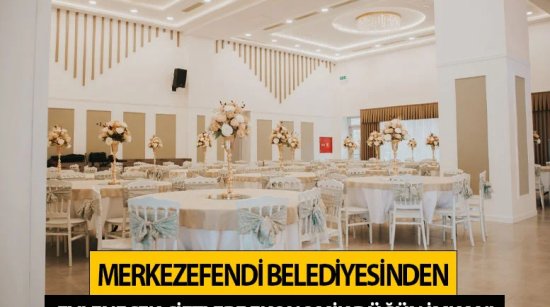 Merkezefendi Belediyesi’nden Evlenecek Çiftlere Ekonomik Düğün İmkanı