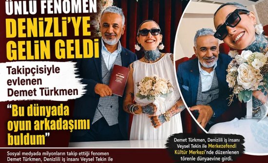 Ünlü Fenomen Demet Türkmen Denizli’ye gelin geldi