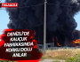 Denizli’de Kauçuk fabrikasında korku dolu anlar