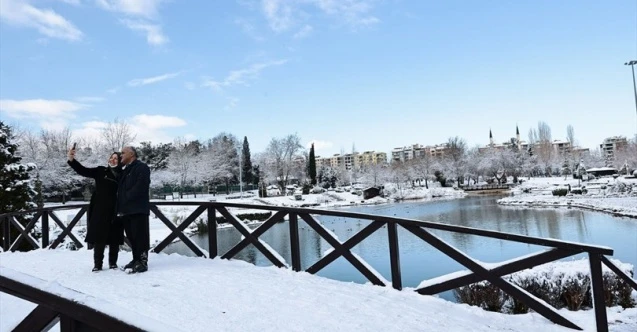 Denizli'de eşsiz kar manzaraları