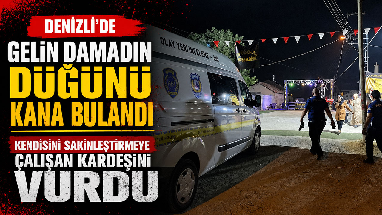 Denizli’de gelin damadın düğünü kana bulandı