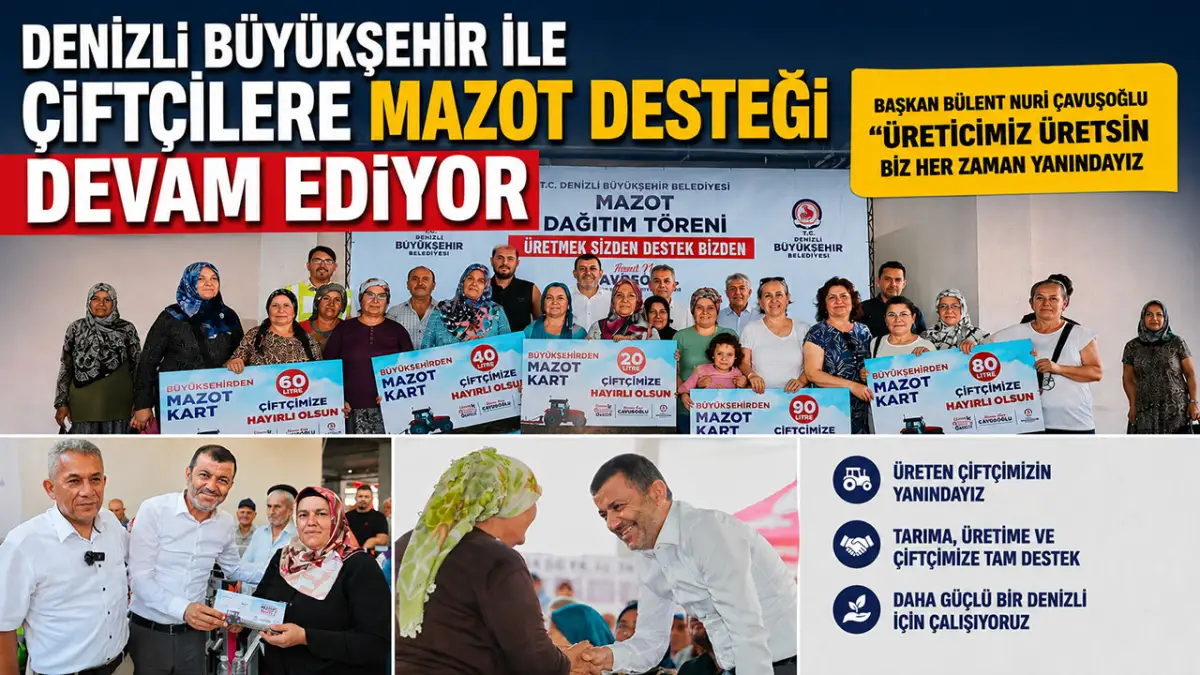 Denizli Büyükşehir ile çiftçilere Mazot Desteği devam ediyor