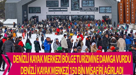 Denizli kayak merkezi bölge turizmine damga vurdu  Denizli kayak merkezi 150 bin misafiri ağırladı