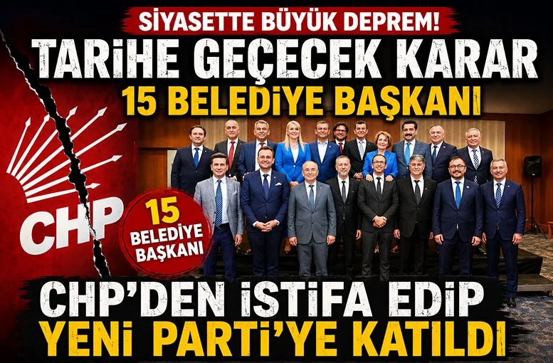 Denizli siyasetinde tarihe geçecek karar  15 Belediye Başkanı CHP’den istifa edip Yeni Parti’ye katıldı